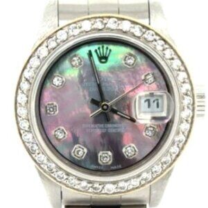 Rolex Diamond Watch, Oyster Perpetual Ladies Datejust 31mm Watch.